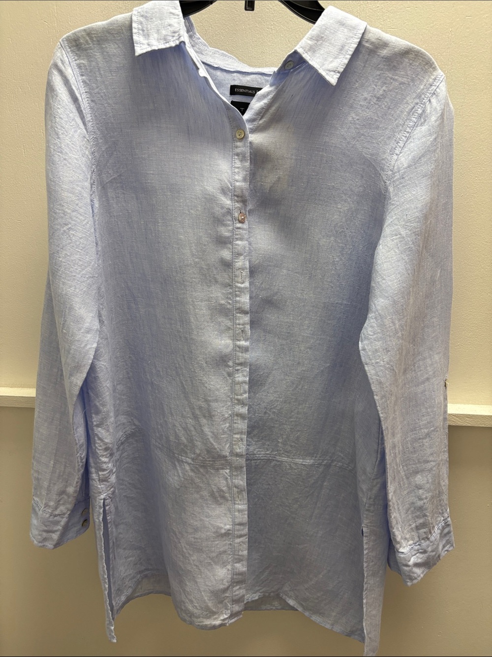 Light Blue Linen Button-Up Shirt